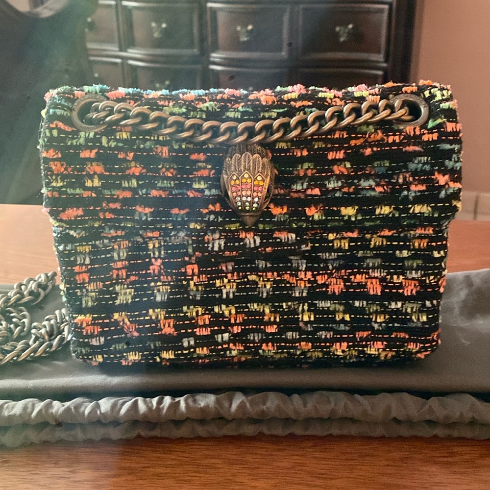 💯 Authentic KURT GEIGER TWEEDED Multicolor/ Neon Small Bag